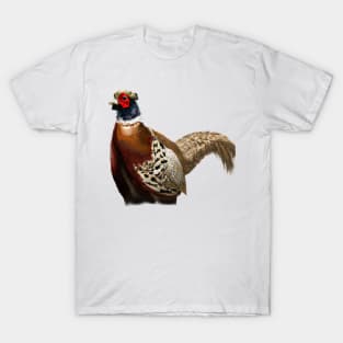 Cute Pheasant Drawing T-Shirt